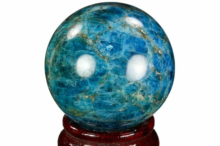 Bright Blue Apatite Sphere - Madagascar #121815